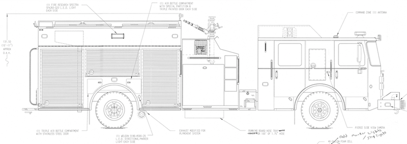 Blueprint of a Pierce enforcer engineering specificaiton