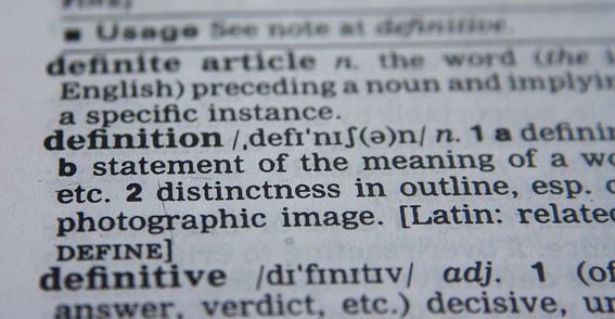 Photo of a dictionary page