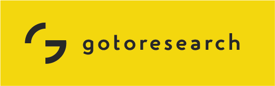 the goto research company logo in bright yellow